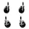 Service Caster 5'' Phenolic Wheel Swivel 1-1/8'' Expand Stem Caster Set 2 Brakes, 4PK SCC-EX20S514-PHS-2-TLB-2-118 - alternate 1